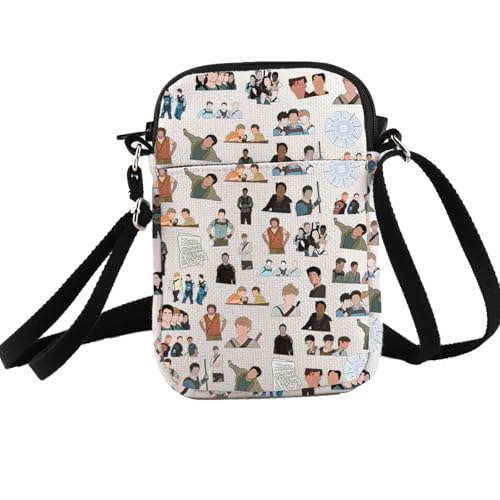 PXTIDY Maze Runner Charaktere Crossbody Bag Movie Lover Geschenk TV-Show-Serie Geschenke TV-Show Merchandise Maze Runner Lover Geschenk, beige, Small von PXTIDY