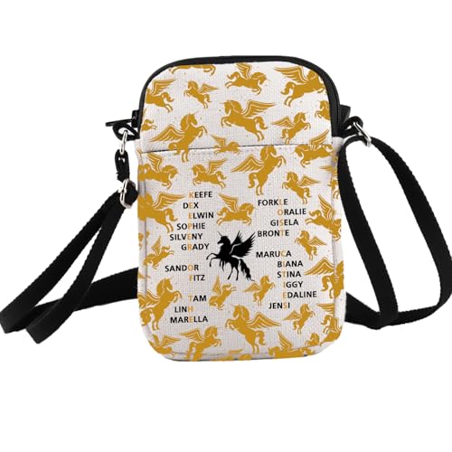 PXTIDY Team Foster Kee-fe Crossbody Bag Keeper of the Lost Cities Characters Crossbody Purse KOTLC Novel Bookish Gifts, beige, Small von PXTIDY