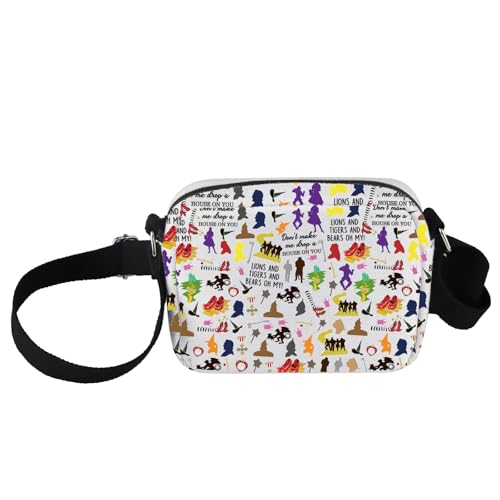 PXTIDY Wizard Friends Gifts Zauberer Dorothy Movie Characters Crossbody Bag Dorothy Rubin Merch Oz Prinzessin rote Hausschuhe Geschenke, Beige, Small von PXTIDY