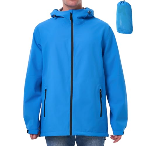 PYALT Regenjacke Herren Wasserdicht Atmungsaktiv regenjacken für herren Windbreaker mit Kapuze dünne fahrrad regenjacke herren von PYALT