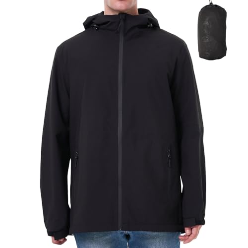 PYALT Regenjacke Herren Wasserdicht Atmungsaktiv regenjacken für herren Windbreaker mit Kapuze dünne fahrrad regenjacke herren von PYALT
