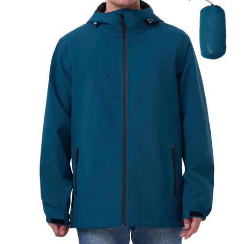 PYALT Regenjacke Herren Wasserdicht Atmungsaktiv regenjacken für herren Windbreaker mit Kapuze dünne fahrrad regenjacke herren von PYALT