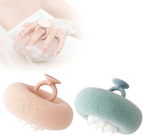 Ultraweicher Peeling-Badeball, der leicht Schaum erzeugt, das Badeerlebnis verbessert, die Haut reinigt und pflegt, geeignet für die Dusche von Männern und Frauen Ultraweicher Peeling-Badeball, der leicht Schaum erzeugt, das Badeerlebnis verbessert, die Haut reinigt und pflegt, geeignet für die Dusche von Männern und Frauen von PYCJNFC