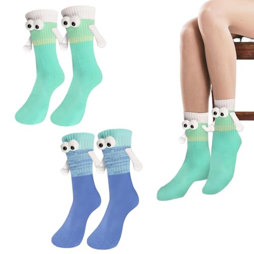 PYEUIFT 2 Stück Lustige Magnetische Socken mit Händen Hand in Hand Socken Freundschaftssocken Magnet Socken Kleine Geschenke für Frauen Männer Freundin Freunde Partner Paare Kinder（1） von PYEUIFT