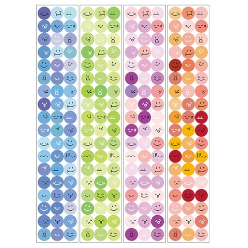 PYEUIFT 216 Stück Emotion Aufkleber Smiley Aufkleber Belohnungsaufkleber Emoji Sticker Aufkleber Smiley Klein Sticker Für Lehrer Sticker Aufkleber Smiley für Lehrer und Kinder von PYEUIFT