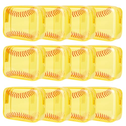 PYKESALY Kosmetiktaschen mit Softball-Motiv, transparent, PVC, mit Reißverschluss, Reisefreundlich, Handgepäck, zugelassene Kulturbeutel für Damen, ideales Team-Partygeschenk, Softball-Team-Geschenke PYKESALY Kosmetiktaschen mit Softball-Motiv, transparent, PVC, mit Reißverschluss, Reisefreundlich, Handgepäck, zugelassene Kulturbeutel für Damen, ideales Team-Partygeschenk, Softball-Team-Geschenke von PYKESALY