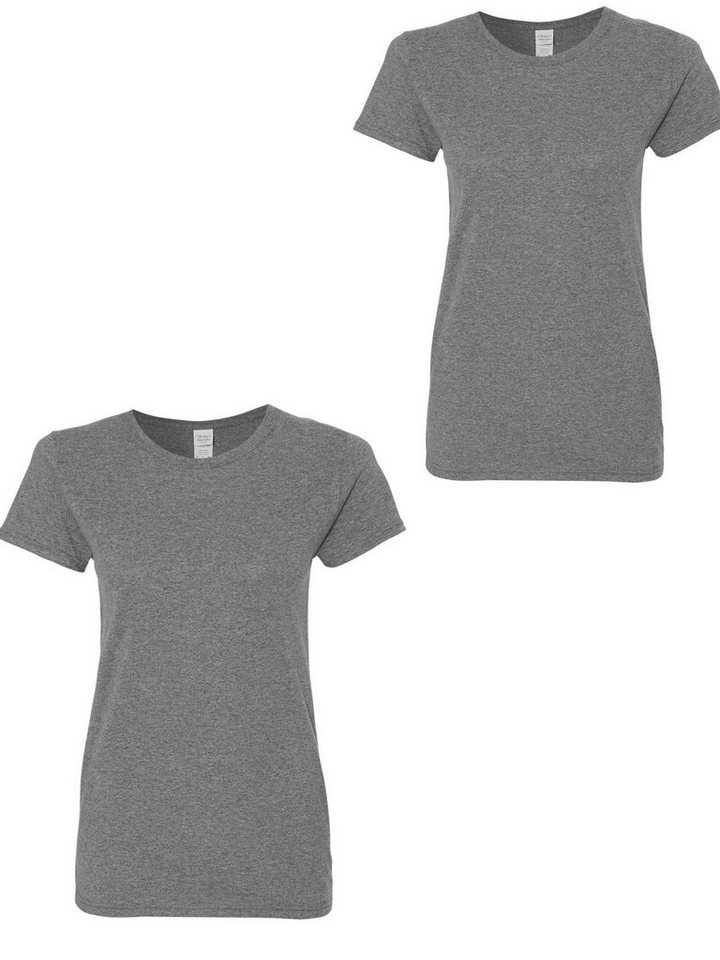 PYL Kurzarmshirt Damen Bequemes 2er-Pack Sommer Kurzarmbluse Slim Fit T-Shirt (2er-Pack) Bequem für Freizeit und Büro von PYL
