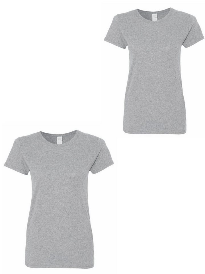 PYL Kurzarmshirt Damen Bequemes 2er-Pack Sommer Kurzarmbluse Slim Fit T-Shirt (2er-Pack) Bequem für Freizeit und Büro von PYL