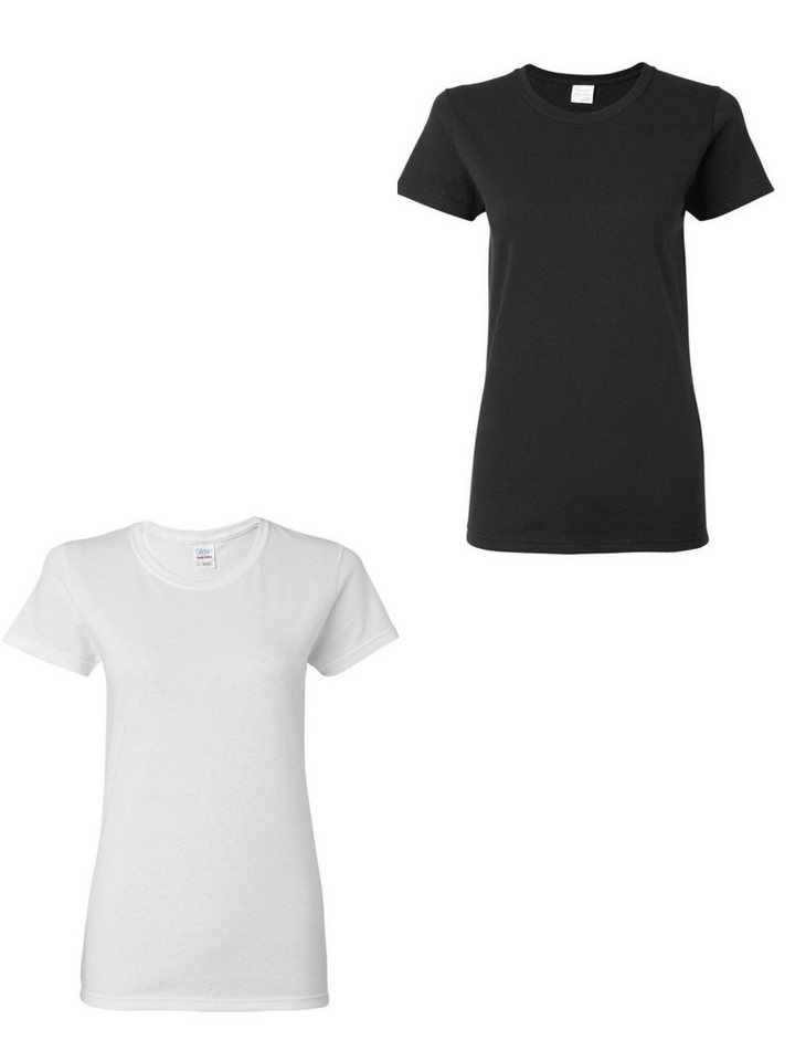 PYL Kurzarmshirt Damen Sommer 2er-Pack Rundhalsshirt mit Kurzarm Basic-Shirts (set, 2er-Pack) 2er-Pack basic-shirts von PYL