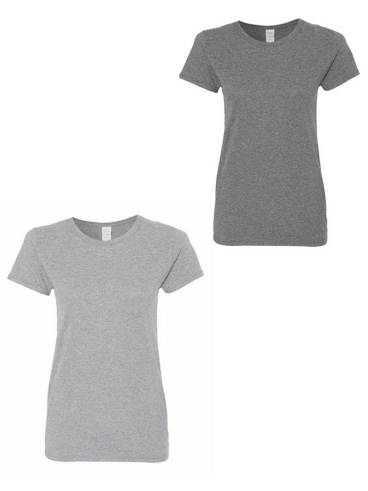 PYL Kurzarmshirt Damen Sommer 2er-Pack Rundhalsshirt mit Kurzarm Basic-Shirts (set, 2er-Pack) 2er-Pack basic-shirts von PYL