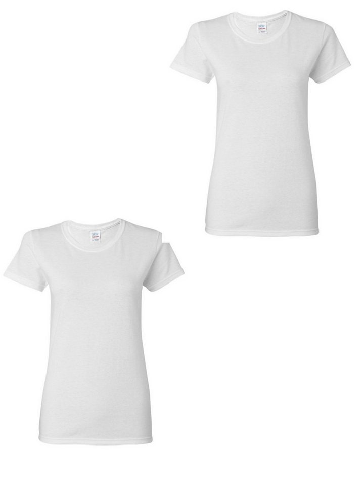 PYL T-Shirt Damen Sommer 2er-Pack Rundhalsshirt mit Kurzarm Basic-Shirts (2er-Pack) Bequem für Freizeit und Büro von PYL