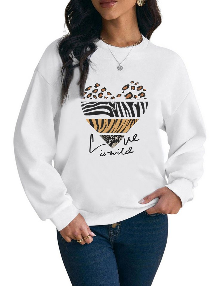 PYLIKE Fleecepullover Damen Oversized Sweatshirt,Lässiger Casual mit Dropped Shoulders Bequem für Herbst & Winter von PYLIKE