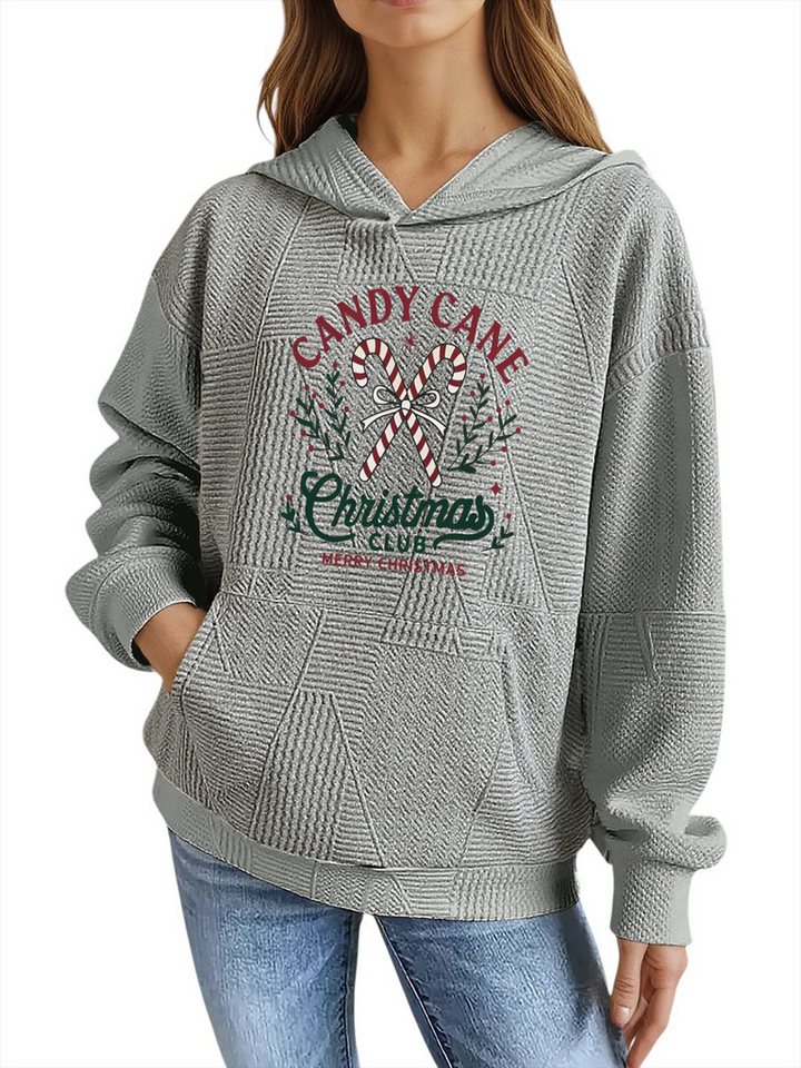 PYLIKE Hoodie Damen Kapuzenpullover mit Weihnachten Print & Großtaschen Strukturierte Stoffe,Lässiger Streetstyle für den Winter PYLIKE Hoodie Damen Kapuzenpullover mit Weihnachten Print & Großtaschen Strukturierte Stoffe,Lässiger Streetstyle für den Winter von PYLIKE