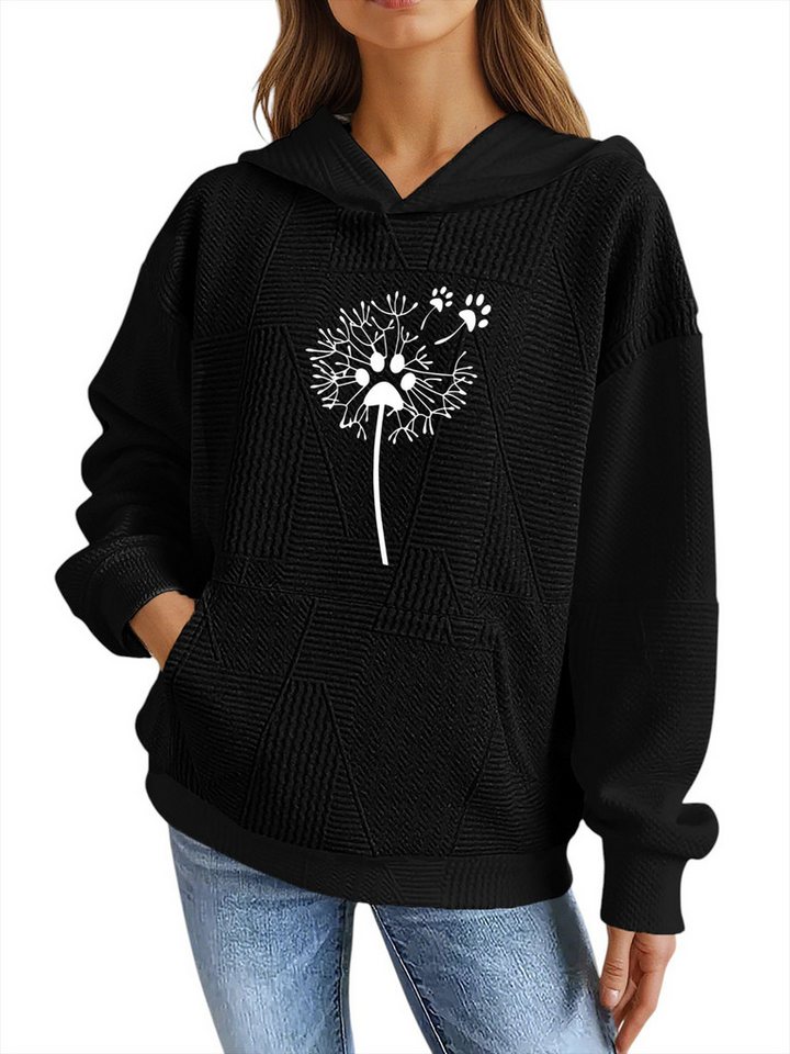 PYLIKE Hoodie Damen Print Hoodie mit großer Tasche und Farbblock-Spleißen Strukturierte Stoffe,Lässiger Streetstyle für den Winter PYLIKE Hoodie Damen Print Hoodie mit großer Tasche und Farbblock-Spleißen Strukturierte Stoffe,Lässiger Streetstyle für den Winter von PYLIKE