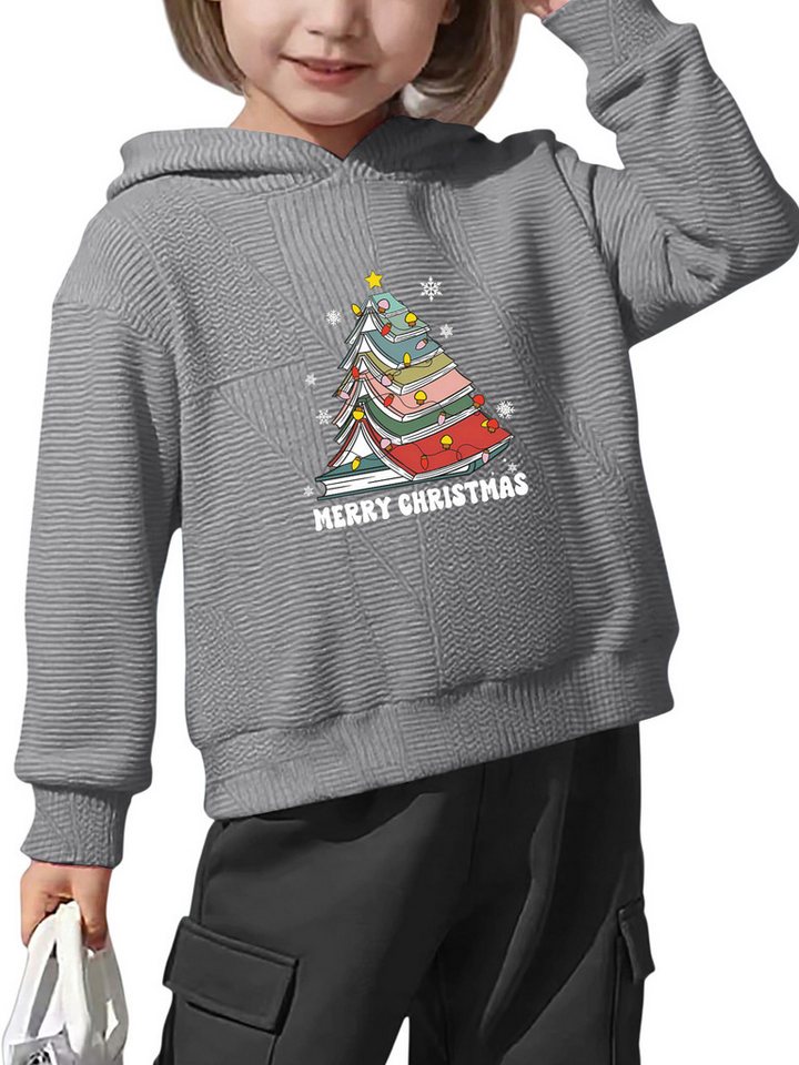 PYLIKE Hoodie Kinder Kapuzenpullover mit Weihnachten Druck,Strukturierte Stoffe von PYLIKE