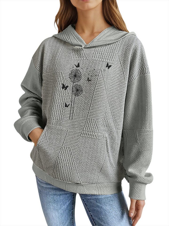PYLIKE Kapuzenpullover Damen Casual Wintermode Hoodie mit Große Tasche und Print Strukturierte Stoffe,Lässiger Streetstyle für den Winter PYLIKE Kapuzenpullover Damen Casual Wintermode Hoodie mit Große Tasche und Print Strukturierte Stoffe,Lässiger Streetstyle für den Winter von PYLIKE