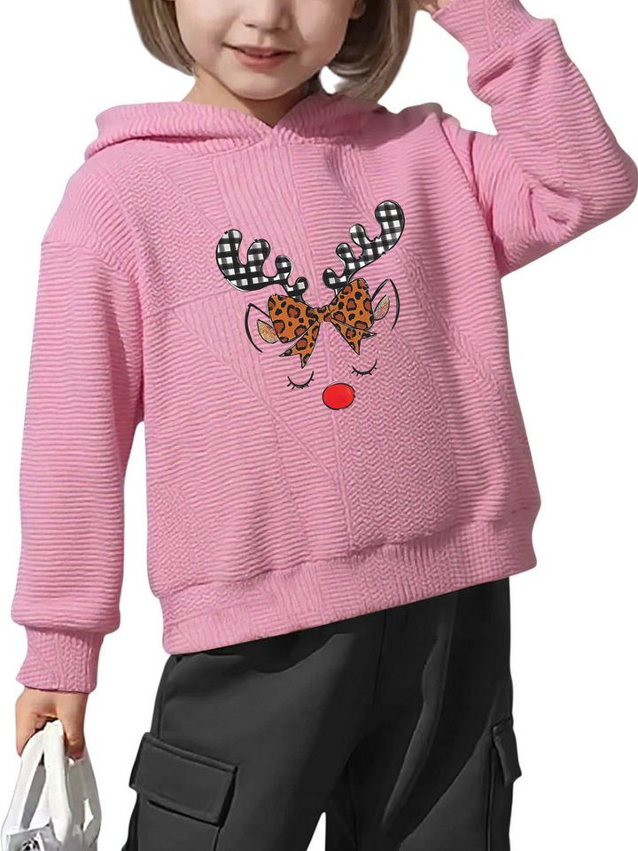 PYLIKE Kapuzenpullover Kinder Baumwolle Kapuzenpullover mit Weihnachten Print Für Kleinkinder, Jungen und Mädchen von PYLIKE