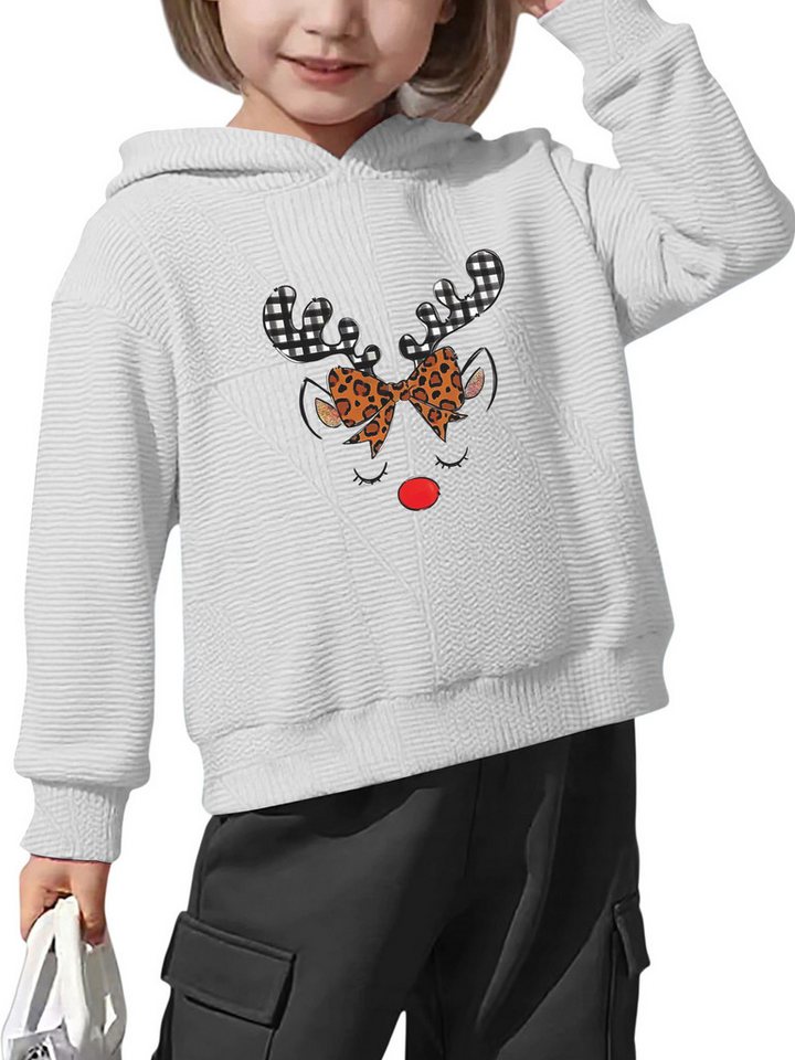 PYLIKE Kapuzenpullover Kinder Baumwolle Kapuzenpullover mit Weihnachten Print Für Kleinkinder, Jungen und Mädchen von PYLIKE