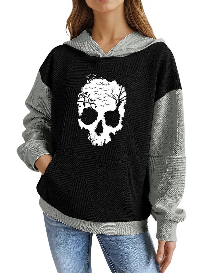 PYLIKE Kapuzenpullover Oversized Print Damen Kapuzenpullover mit großer Tasche Strukturierte Stoffe,Lässiger Streetstyle für den Winter PYLIKE Kapuzenpullover Oversized Print Damen Kapuzenpullover mit großer Tasche Strukturierte Stoffe,Lässiger Streetstyle für den Winter von PYLIKE