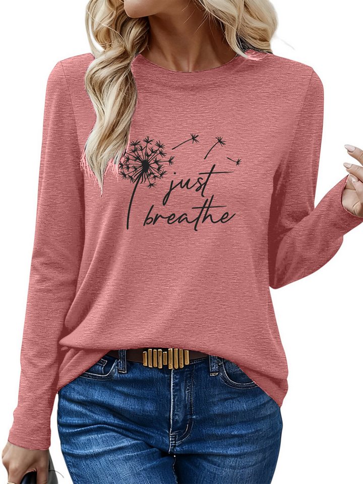 PYLIKE Longsleeve Bequemes Shirt Damen Langarm Herbst Basic-Shirt mit ausgefallene Print Geeignet für den täglichen Gebrauch im Büro und zu Hause PYLIKE Longsleeve Bequemes Shirt Damen Langarm Herbst Basic-Shirt mit ausgefallene Print Geeignet für den täglichen Gebrauch im Büro und zu Hause von PYLIKE