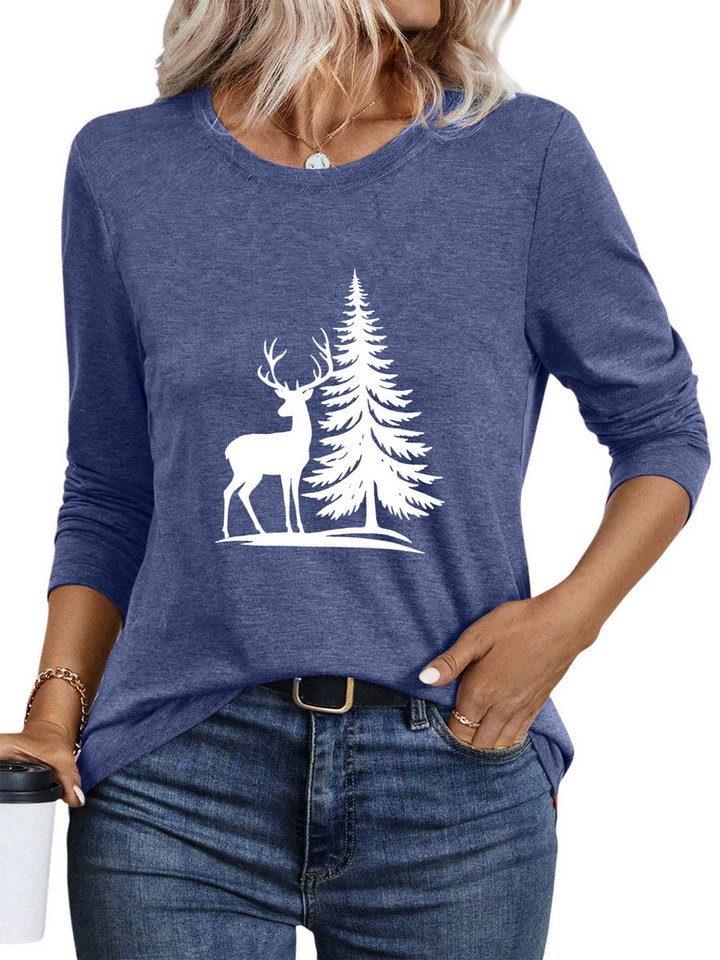 PYLIKE Longsleeve Damen bequemes Winter Casual Longsleeve Shirt Lockere Tops Geeignet für den täglichen Gebrauch im Büro und zu Hause von PYLIKE