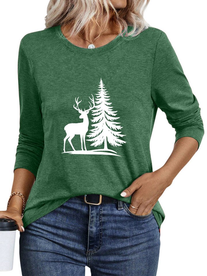 PYLIKE Longsleeve Damen bequemes Winter Casual Longsleeve Shirt Lockere Tops Geeignet für den täglichen Gebrauch im Büro und zu Hause von PYLIKE