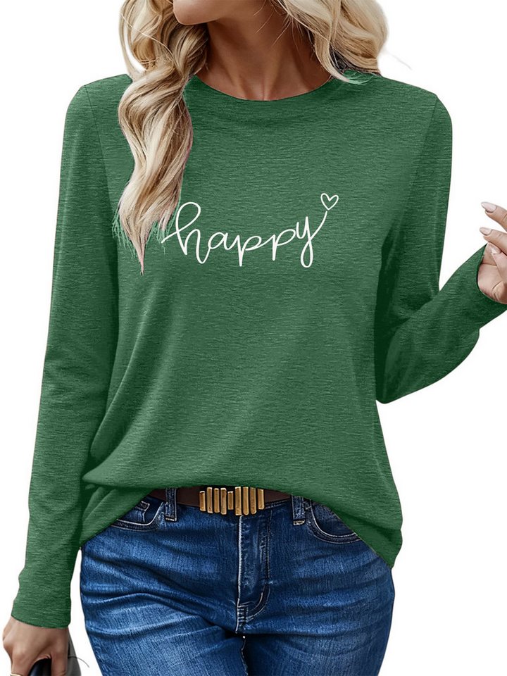 PYLIKE Longsleeve Shirts Damen Casual Brief Ausgefallene bequemes Langarmshirt Geeignet für den täglichen Gebrauch im Büro und zu Hause PYLIKE Longsleeve Shirts Damen Casual Brief Ausgefallene bequemes Langarmshirt Geeignet für den täglichen Gebrauch im Büro und zu Hause von PYLIKE