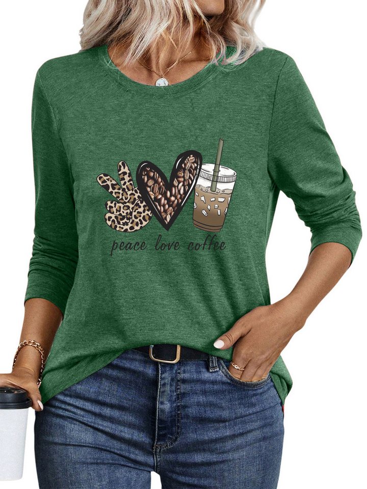 PYLIKE Longsleeve Shirts Damen Casual Liebe Ausgefallene bequemes Langarmshirt Geeignet für den täglichen Gebrauch im Büro und zu Hause PYLIKE Longsleeve Shirts Damen Casual Liebe Ausgefallene bequemes Langarmshirt Geeignet für den täglichen Gebrauch im Büro und zu Hause von PYLIKE