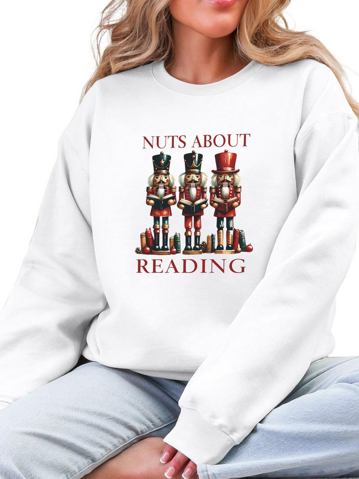 PYLIKE Rundhalspullover Damen Weihnachten Sweatshirt mit Nussknacker-Soldat Print, Warm Fleece Bequem für Weihnachten Herbst & Winter PYLIKE Rundhalspullover Damen Weihnachten Sweatshirt mit Nussknacker-Soldat Print, Warm Fleece Bequem für Weihnachten Herbst & Winter von PYLIKE