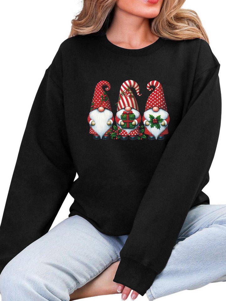 PYLIKE Rundhalspullover Fleecepullover Damen,Sweatshirt mit Weihnachten Print Festlich-WeihnachtenBequem für Herbst & Winter PYLIKE Rundhalspullover Fleecepullover Damen,Sweatshirt mit Weihnachten Print Festlich-WeihnachtenBequem für Herbst & Winter von PYLIKE
