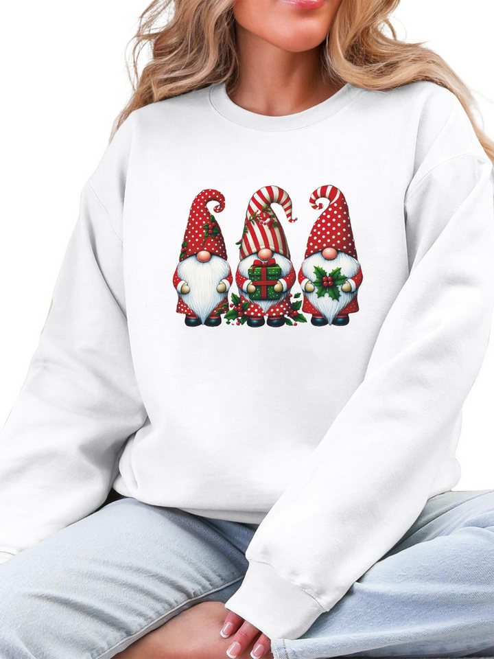 PYLIKE Rundhalspullover Fleecepullover Damen,Sweatshirt mit Weihnachten Print Festlich-WeihnachtenBequem für Herbst & Winter PYLIKE Rundhalspullover Fleecepullover Damen,Sweatshirt mit Weihnachten Print Festlich-WeihnachtenBequem für Herbst & Winter von PYLIKE
