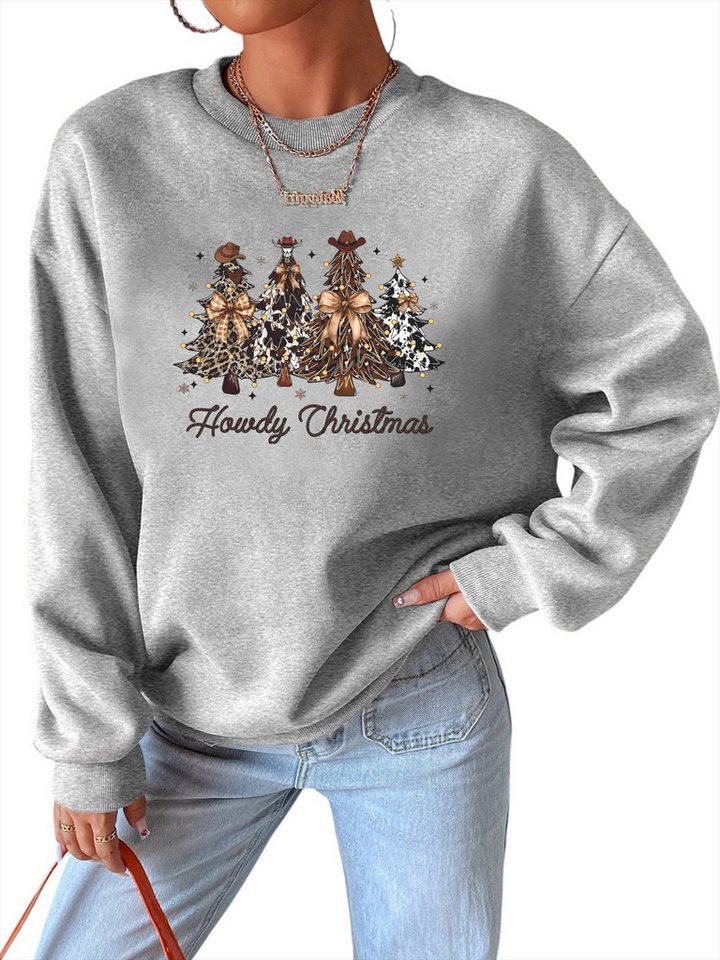 PYLIKE Sweatshirt Damen Weihnachten Sweatshirt, LOOSE Festival mit Dropped Shoulders Bequem für Weihnachten Herbst & Winter PYLIKE Sweatshirt Damen Weihnachten Sweatshirt, LOOSE Festival mit Dropped Shoulders Bequem für Weihnachten Herbst & Winter von PYLIKE