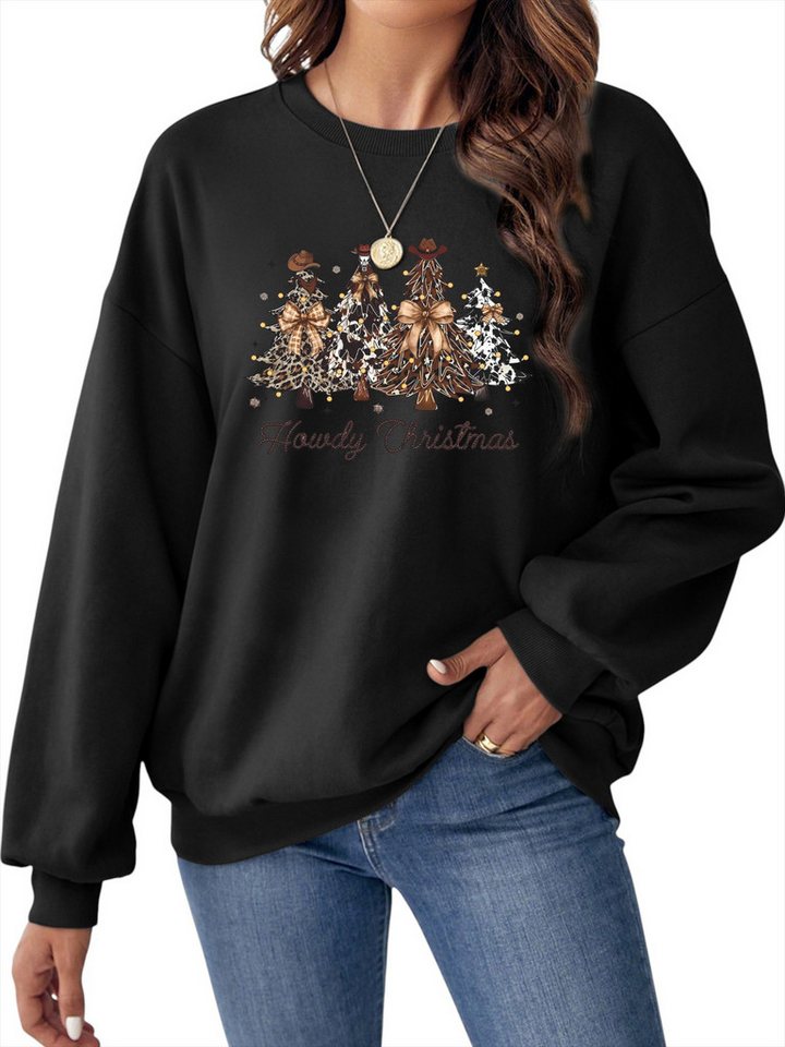 PYLIKE Sweatshirt Damen Weihnachten Sweatshirt, LOOSE Festival mit Dropped Shoulders Bequem für Weihnachten Herbst & Winter PYLIKE Sweatshirt Damen Weihnachten Sweatshirt, LOOSE Festival mit Dropped Shoulders Bequem für Weihnachten Herbst & Winter von PYLIKE