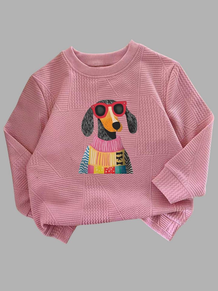 PYLIKE Sweatshirt Kinder Baumwolle Sweatshirt mit Cartoon-Hund Print Für Kleinkinder, Jungen und Mädchen von PYLIKE