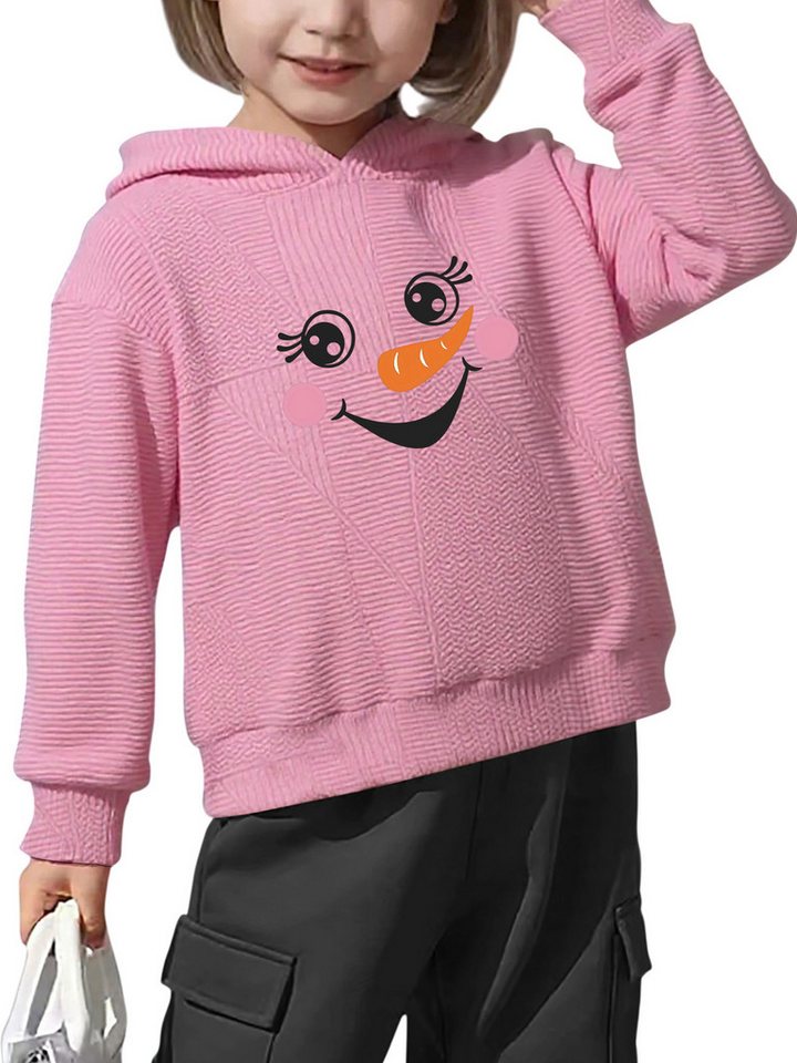 PYLIKE Sweatshirt Kinder Kapuzenpullover mit Niedlich Schneemann Druck Für Kleinkinder, Jungen und Mädchen von PYLIKE