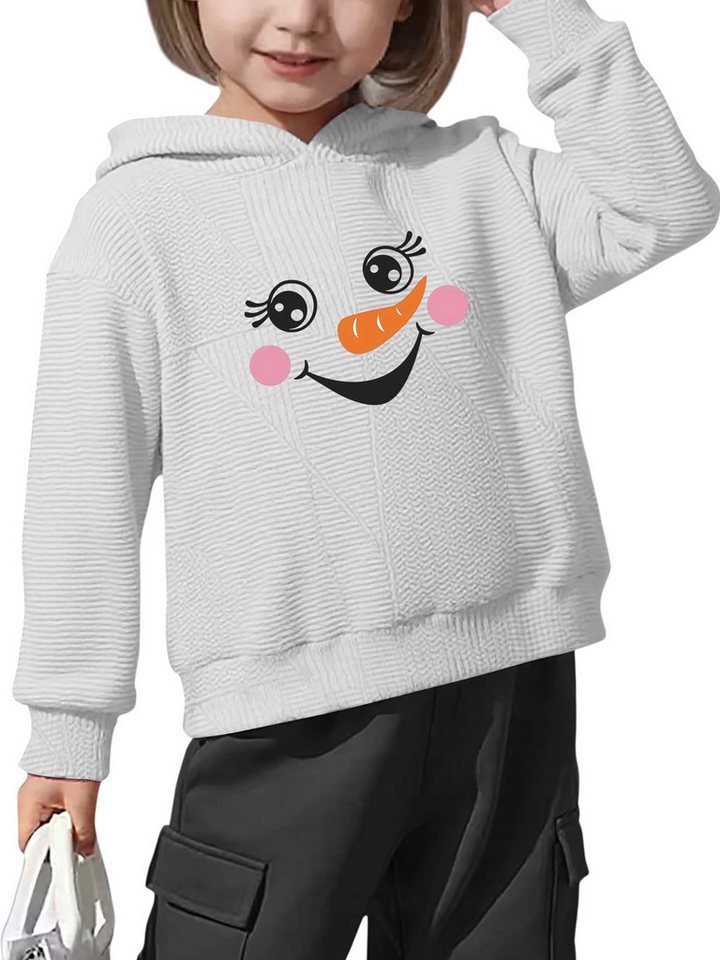 PYLIKE Sweatshirt Kinder Kapuzenpullover mit Niedlich Schneemann Druck Für Kleinkinder, Jungen und Mädchen von PYLIKE