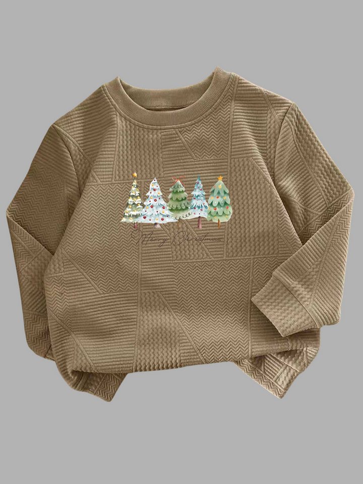 PYLIKE Sweatshirt Kinder Rundhalspullover mit Weihnachtsbaum Druck Für Kleinkinder, Jungen und Mädchen von PYLIKE