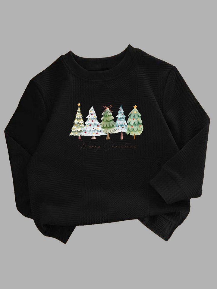PYLIKE Sweatshirt Kinder Rundhalspullover mit Weihnachtsbaum Druck Für Kleinkinder, Jungen und Mädchen von PYLIKE