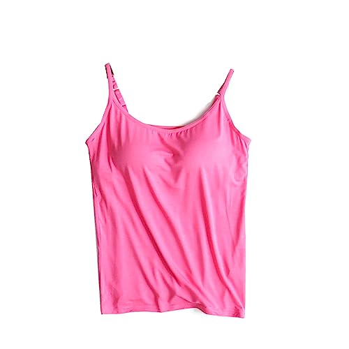 Camisole with Shelf Bra for Women Camisole Tops with Built-in Bra Plain Camisole Vest Slim Summer Tank Tops von PYLTT