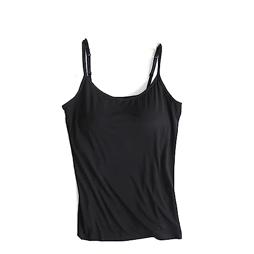 Camisole with Shelf Bra for Women Camisole Tops with Built-in Bra Plain Camisole Vest Slim Summer Tank Tops von PYLTT