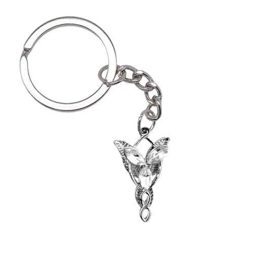 PYNASA Arwen Evenstar Schlüsselanhänger aus Edelstahl für Damen und Herren, Zirkonia, Elfen, Metall-Zubehör, Geschenk für Fans, Silberner Abendstern, Normal PYNASA Arwen Evenstar Schlüsselanhänger aus Edelstahl für Damen und Herren, Zirkonia, Elfen, Metall-Zubehör, Geschenk für Fans, Silberner Abendstern, Normal von PYNASA