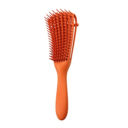 PYNQ Haarbürste Entwirrungsbürste Kopfhaut Massage 3A 4C Kinky Wavy Curly Haarbürste Frauen Männer Orange von PYNQ