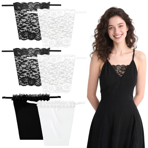 PYSEOSISE Clip-On-BH-Einsätze, 6 Stück Dame Spitze Clip-On Mock Camisole BH Einsatz Overlay für Kleid und Tank Tops PYSEOSISE Clip-On-BH-Einsätze, 6 Stück Dame Spitze Clip-On Mock Camisole BH Einsatz Overlay für Kleid und Tank Tops von PYSEOSISE