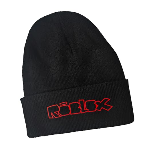 PYTRARTY Rob-Lox Mütze Schwarz，Rob-Lox Strickmütze，Rob-Lox Mutze für Junge，Unisex Rob-Lox Mütze Kinder ，Winter Beanies Mütze Warm，Skikappen，EIN Geschenk für Jugendliche Fans(B-2) von PYTRARTY