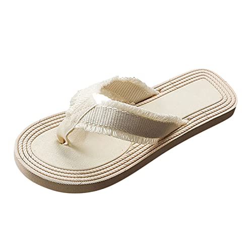 PYUIYY Damen Flache Einfarbige Flip Flops Strand Hausschuhe Mode Hausschuhe Flache Sommer Lässige Mode Sandalen Strand Hausschuhe Damen Schuhe Herbst Boots von PYUIYY
