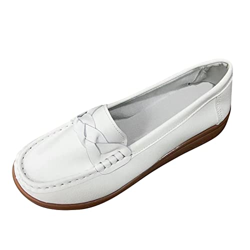 PYUIYY Damenmode Multicolor Lederschuhe weiche Sohle Pumpe Flache Freizeitschuhe Damen Schuhe Ballerina von PYUIYY