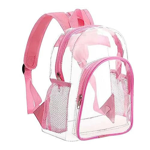 PYUIYY Transparenter Stadion-Rucksack, Wasserdicht, Rosa, Kinder Rucksack, 12L von PYUIYY