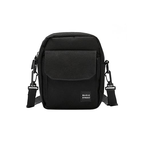 Umhängetasche, Umhängetasche, kleine Hängetasche, Outdoor, lässig, Hüfttasche, multifunktional, Kleintasche, modische Tasche, Aufbewahrung, Reisepass-Tasche Große Schwarze Taschen (Black, One Size) von PYUIYY