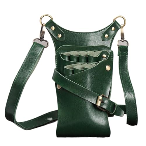 Friseurbedarf-Gürteltasche Aufbewahrungstasche Haarscheren-Holstertasche Stylist-Tools Taillen-Schultergurt for Männer Frauen Friseur Friseurtasche(Green) von PZOFERLIN