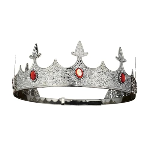 Krone Kronen-Diadem Mode Stirnbänder Brautkronen Crown Royal King Crown for Männer/Frauen – Prinzenkronen und Tiaras aus Metall(C10) von PZOFERLIN